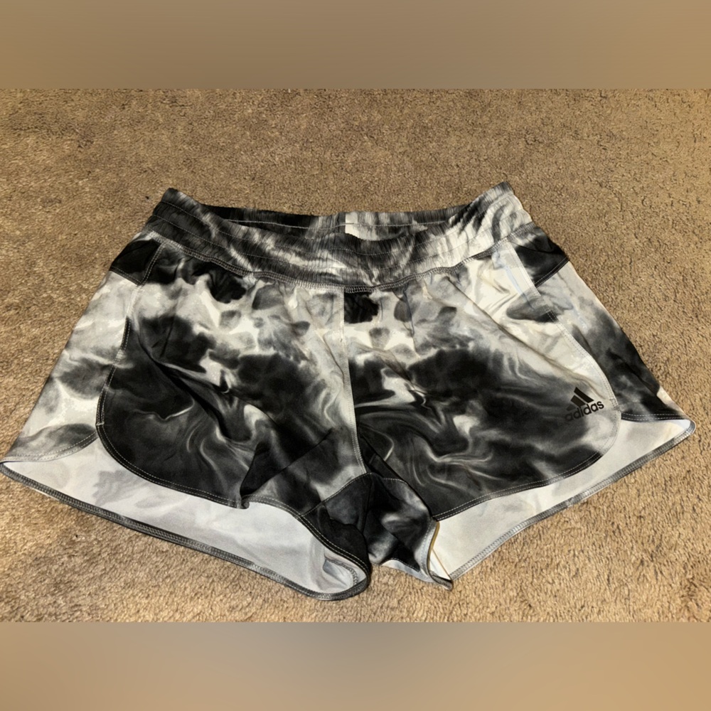 Cloud Black and White Adidas Shorts XS